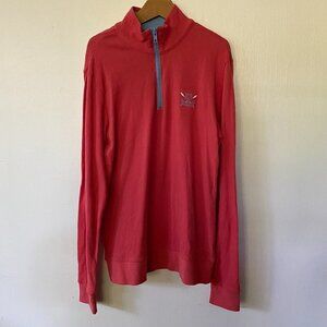 Prince & Fox Pullover Sweatshirt Womens XS Pink‎ 1/4 Zip Lightweight Preppy